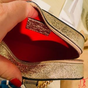 Christian Louboutin So Kate Rose Gold purse. Crossbody, medium size.